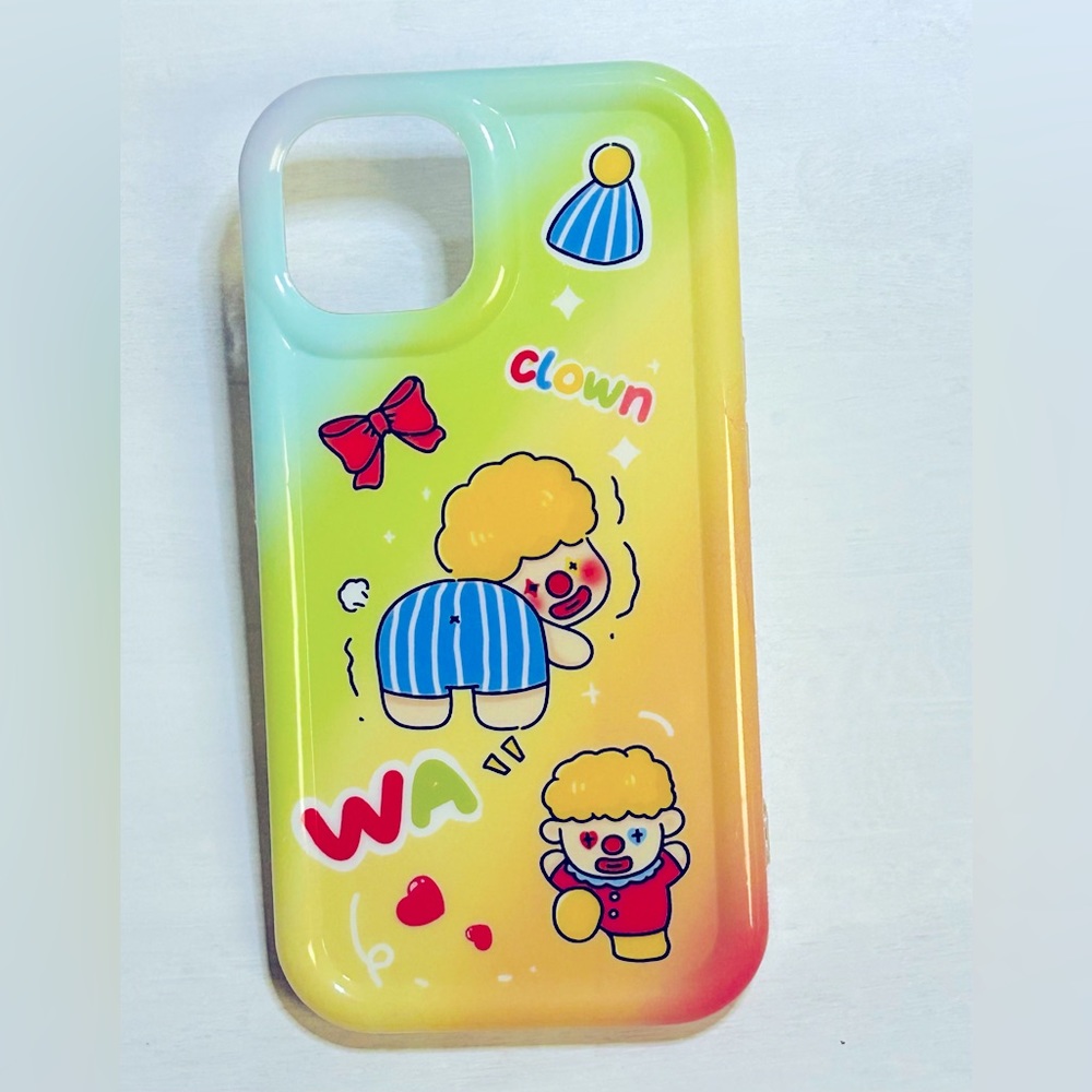 Clown Wa pastel iPhone 14 jelly case